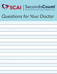 A graphic depicting a notepad with the message "Questions for your doctor"